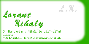 lorant mihaly business card